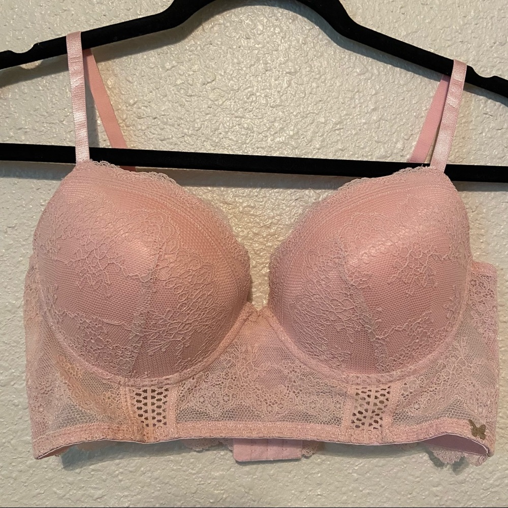Lacy Pink Push Up Bra 36C